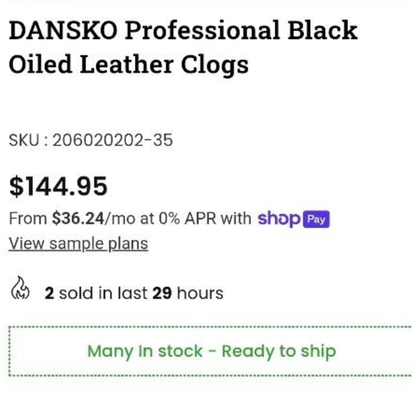 40 Dansko Phoebe Black Leather Slip On Loafer Clog Nurse Work Shoe Women 9.5 10 - Picture 4 of 13